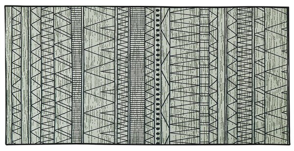 Nowoczesny dywan do salonu 80 x 150 cm z nadrukiem czarno-szary Keban Beliani