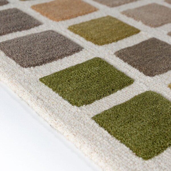 Zielony wełniany dywan tkany ręcznie 160x230 cm Renga Wool – Flair Rugs
