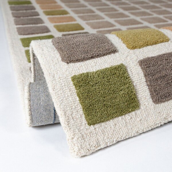 Zielony wełniany dywan tkany ręcznie 160x230 cm Renga Wool – Flair Rugs