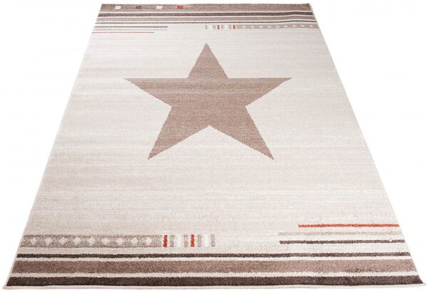 Kremowy dywan geometryczny - Matic