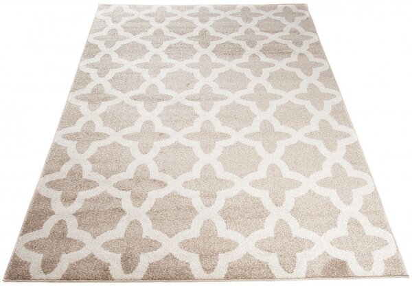 Beżowy dywan pokojowe we wzory - Mistic 6X