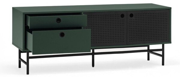 Ciemnozielona szafka pod TV 140x52 cm Punto – Teulat