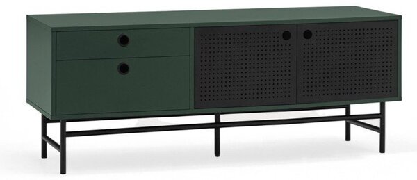 Ciemnozielona szafka pod TV 140x52 cm Punto – Teulat