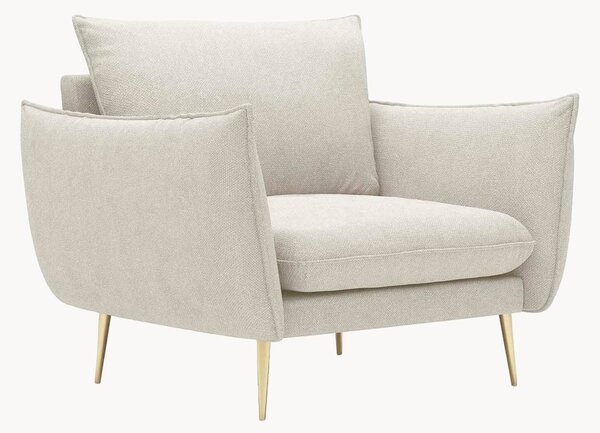 Fotel Elio Light Beige & Gold