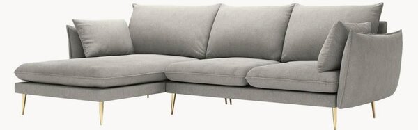 Sofa narożna o wyglądzie lnu Elio