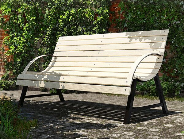 Drewniana Ławka Parkowa 160 Cm C9-C51