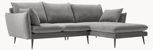 Sofa narożna Elio Light Grey & Black I (5-osobowa)