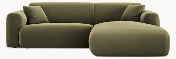 Sofa narożna z weluru Nolio