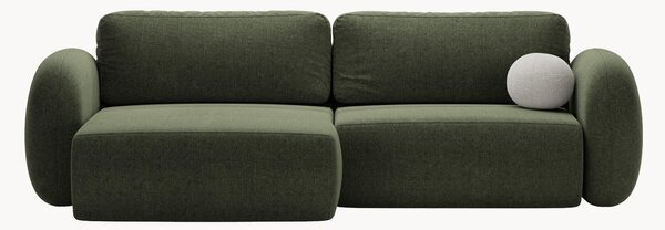 Sofa narożna z szenilu z funkcją spania i schowkiem Tonale (4-osobowa)