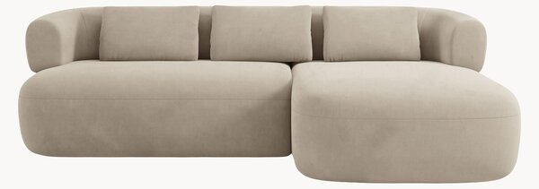 Sofa narożna z weluru Estro
