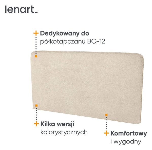 MebleMWM BED CONCEPT BC-17 - zagłówek tapicerowany 160 do BC-12 - boucle beżowy PIU 03