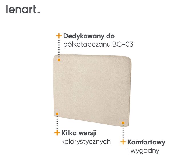 MebleMWM BED CONCEPT BC-31 - zagłówek tapicerowany 90 do BC-03 - beżowy