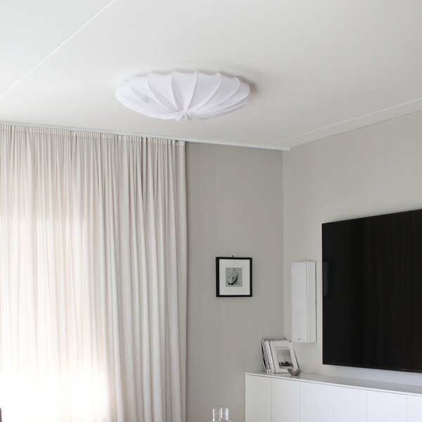 Lampa Sufitowa Watt & Veke, Anna, ściemnialny, biały, salon, tkanina | tekstylia, design