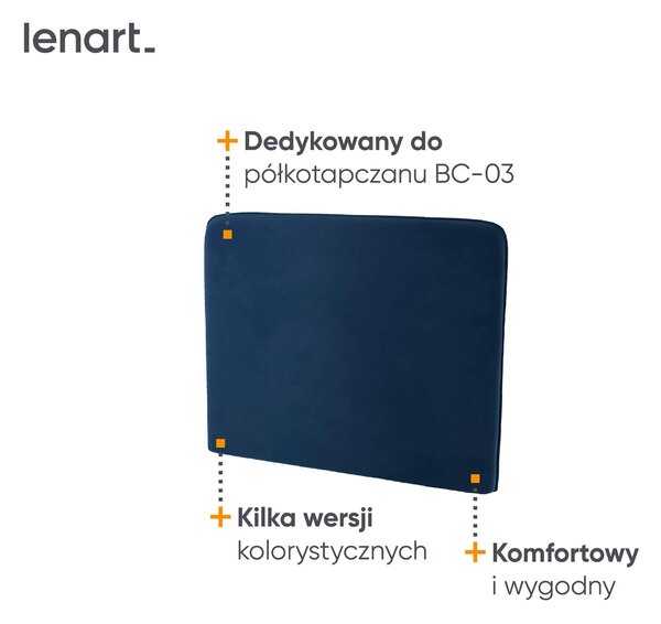 MebleMWM BED CONCEPT BC-31 - zagłówek tapicerowany 90 do BC-03 - granat