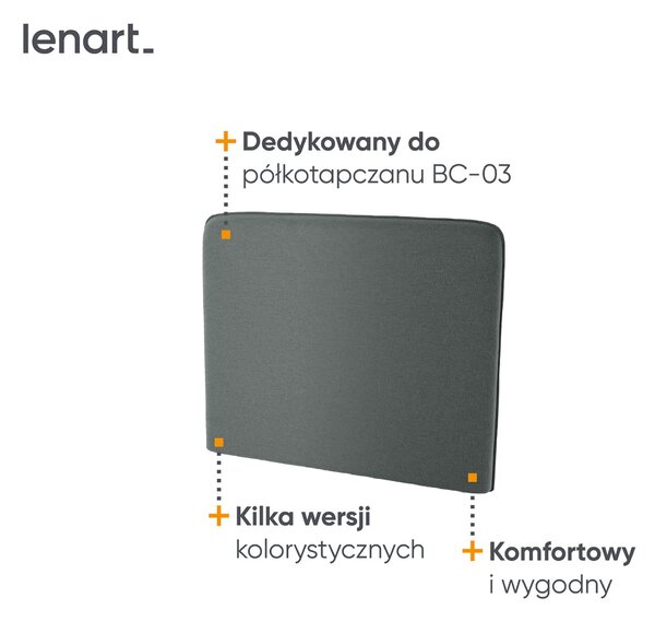 MebleMWM BED CONCEPT BC-31 - zagłówek tapicerowany 90 do BC-03 - grafit