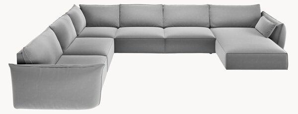 Sofa narożna z aksamitu Vanda (8-osobowa)