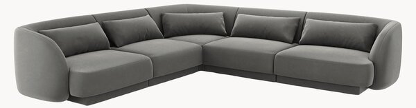 Sofa narożna o wyglądzie aksamitu Tulum (5-osobowa)