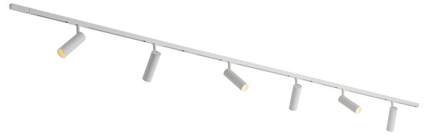Nowoczesny system szynowy z 6 reflektorami biały 1-fazowy - Slimline Uzzy