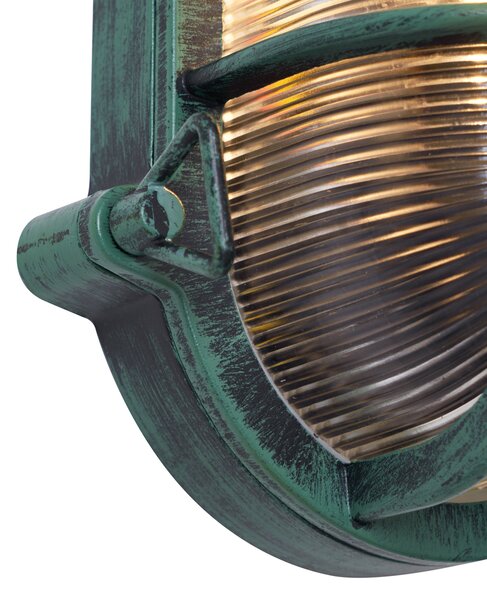 Zewnętrzna lampa ścienna zielona owalna IP44 - Noutica