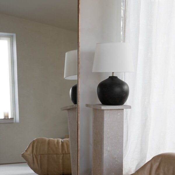 Lampa Stołowa Watt & Veke, Mona Black, czarny, salon, ceramika, design