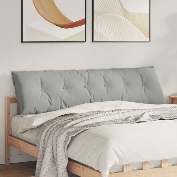 Poduszka na plecy jasnoszary 180 x 50 cm Tkanina mikrofibrowa