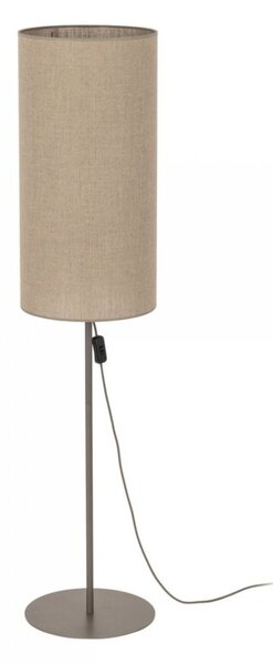 Lampa podłogowa TK Lighting FIENO NEW BROWN 16197 brązowa z lnianym abażurem, nowoczesna E27 do salonu i sypialni