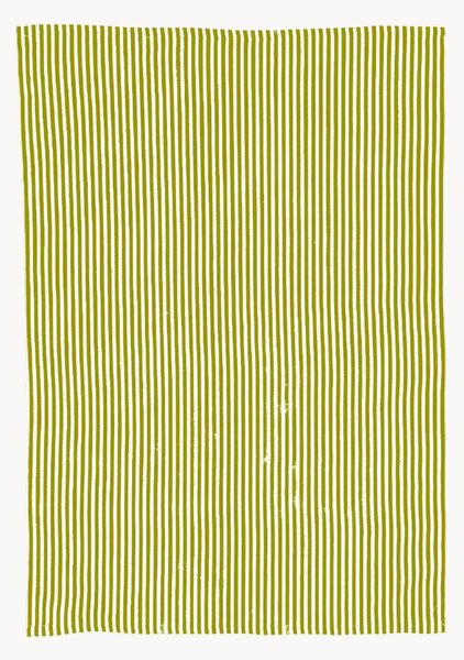 Ręcznik kuchenny z lnu i bawełny Green Stripe