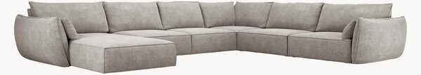 Sofa narożna z szenilu Vanda (8-osobowa), prawostronna