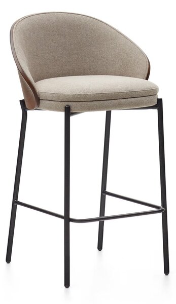 Brązowo-beżowy hoker (wysokość siedziska 65 cm) Eamy – Kave Home