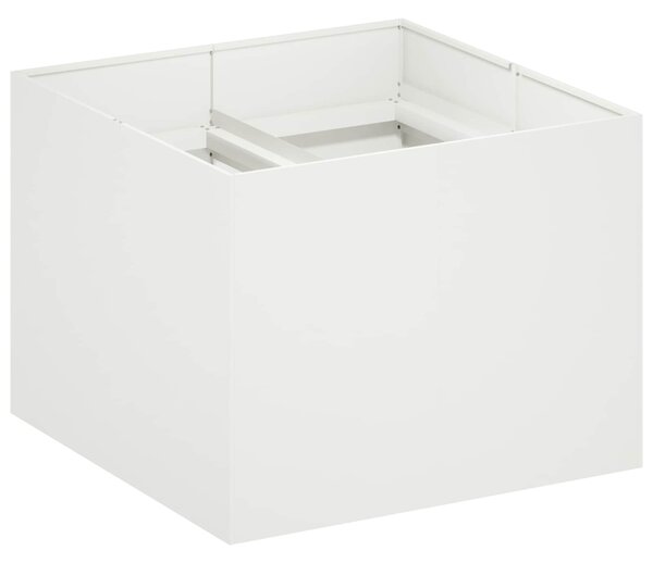Doniczka ogrodowa Biały 80 x 80 x 60 cm Stal zimnogięta