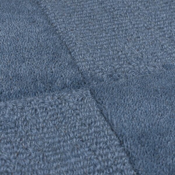 Ciemnoniebieski wełniany chodnik tkany ręcznie 60x230 cm Checkerboard – Flair Rugs
