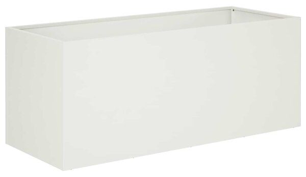 Doniczka ogrodowa Biały 80 x 40 x 40 cm Stal zimnogięta