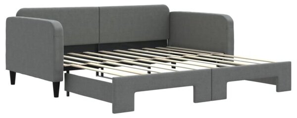 Sofa rozsuwana, ciemnoszara, 90x190 cm, tkanina