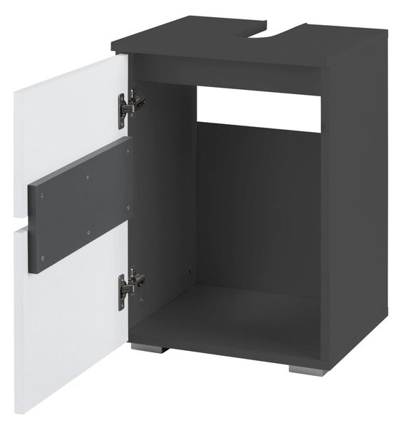 Biało-antracytowa szafka pod umywalkę 40x55 cm Wisla – Støraa