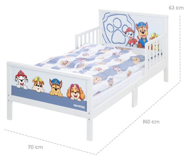 Biało-niebieskie łóżko dziecięce 70x140 cm Paw Patrol – Roba