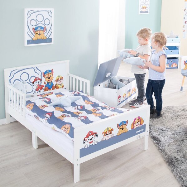 Biało-niebieskie łóżko dziecięce 70x140 cm Paw Patrol – Roba
