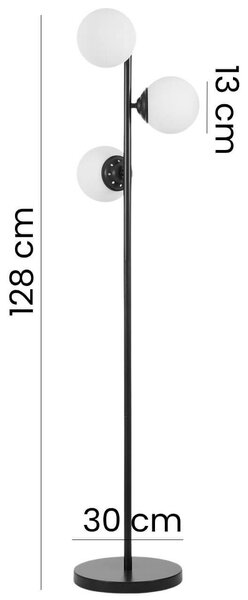 LAMPA STOJĄCA PODŁOGOWA CZARNA FINO W3