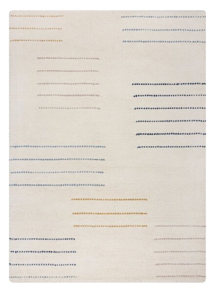 Kremowy wełniany dywan tkany ręcznie 200x290 cm Dottie Geometric – Flair Rugs