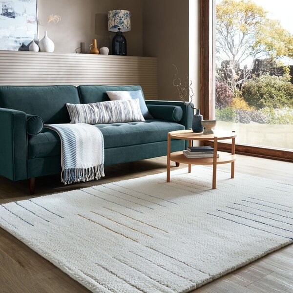 Kremowy wełniany dywan tkany ręcznie 200x290 cm Dottie Geometric – Flair Rugs