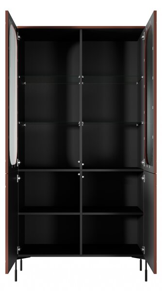 Witryna Sonatia 100 cm czterodrzwiowa - burgund