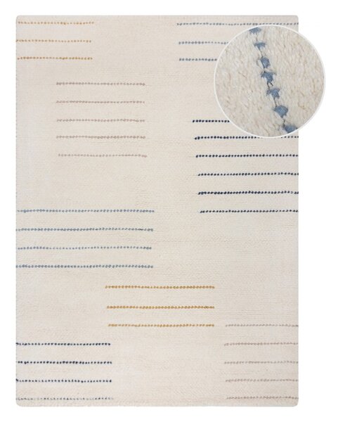 Kremowy wełniany dywan tkany ręcznie 200x290 cm Dottie Geometric – Flair Rugs