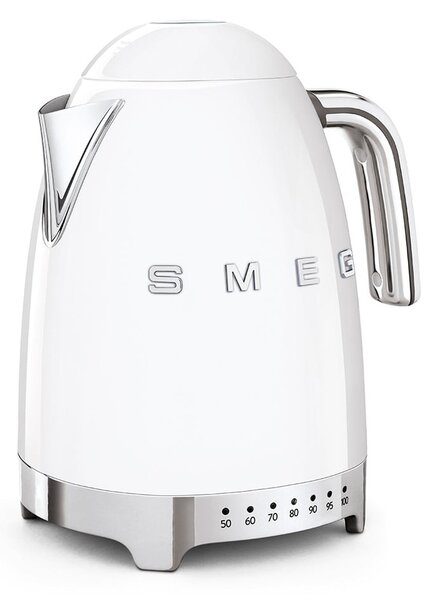 Biały czajnik elektryczny ze stali nierdzewnej 1,7 l Retro Style – SMEG