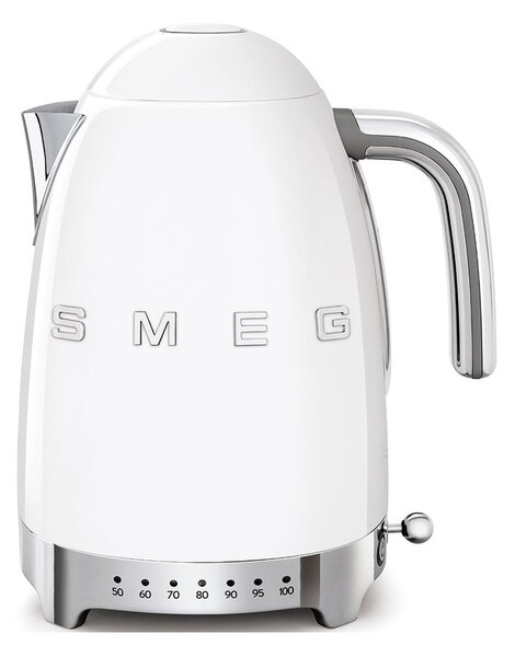 Biały czajnik elektryczny ze stali nierdzewnej 1,7 l Retro Style – SMEG