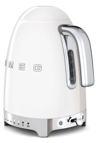 Biały czajnik elektryczny ze stali nierdzewnej 1,7 l Retro Style – SMEG