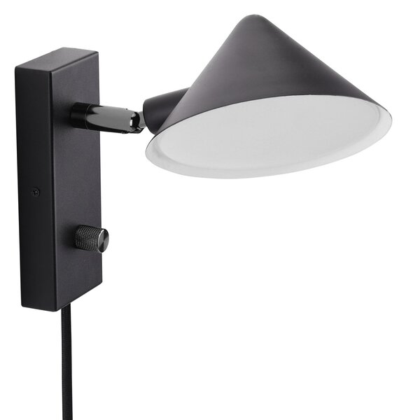 Lampa Ścienna Watt & Veke, Kuro, ściemnialny, czarny, salon, metal, design