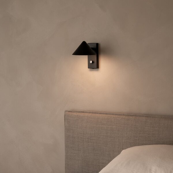 Lampa Ścienna Watt & Veke, Kuro, ściemnialny, czarny, salon, metal, design