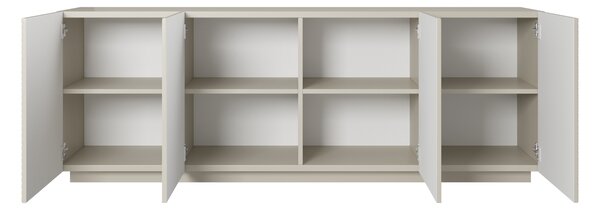 Komoda Asha 200 cm czterodrzwiowa na cokole - kaszmir