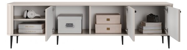 Szafka RTV Vesper 3D 187 cm - kaszmir / czarne nogi