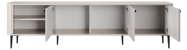 Szafka RTV Vesper 3D 187 cm - kaszmir / czarne nogi