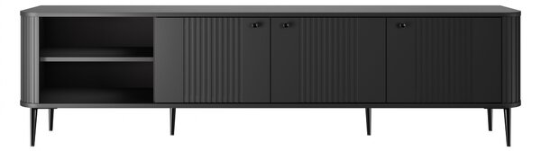 Szafka RTV Vesper 3D 187 cm - czarny / czarne nogi